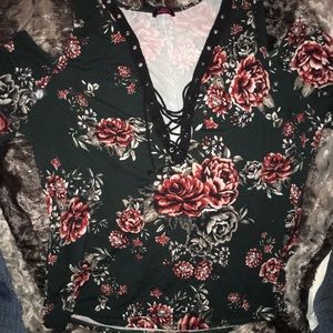 Nice floral green shirt